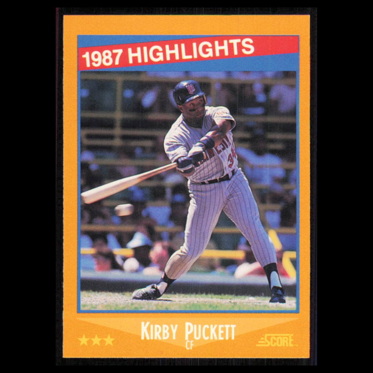 Kirby Puckett #653 1988 Score Minnesota Twins Baseball Card MLB NM