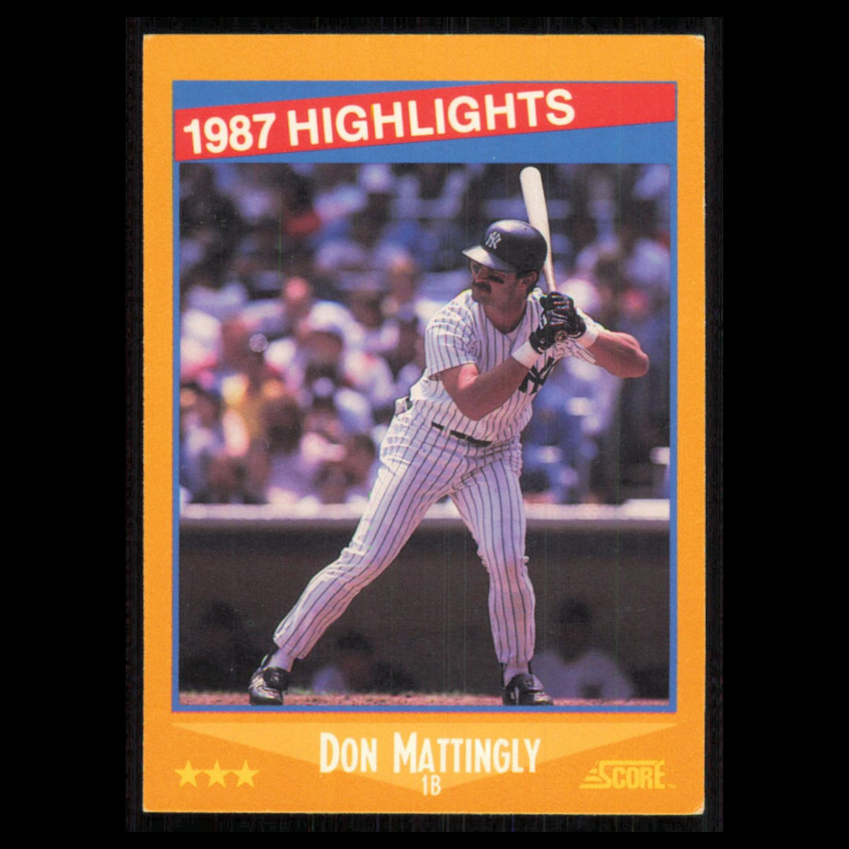 Don Mattingly #658 1988 Score New York Yankees Baseball Card MLB NM