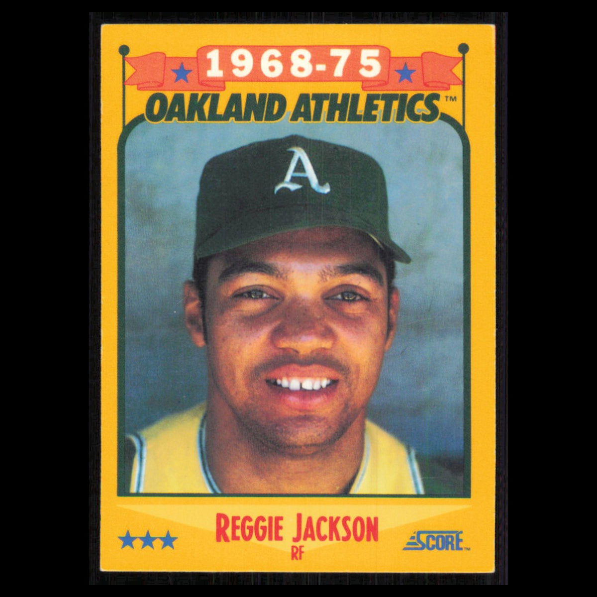 Reggie Jackson Special As #500 1988 Score Oakland Athletics Baseball Card MLB NM