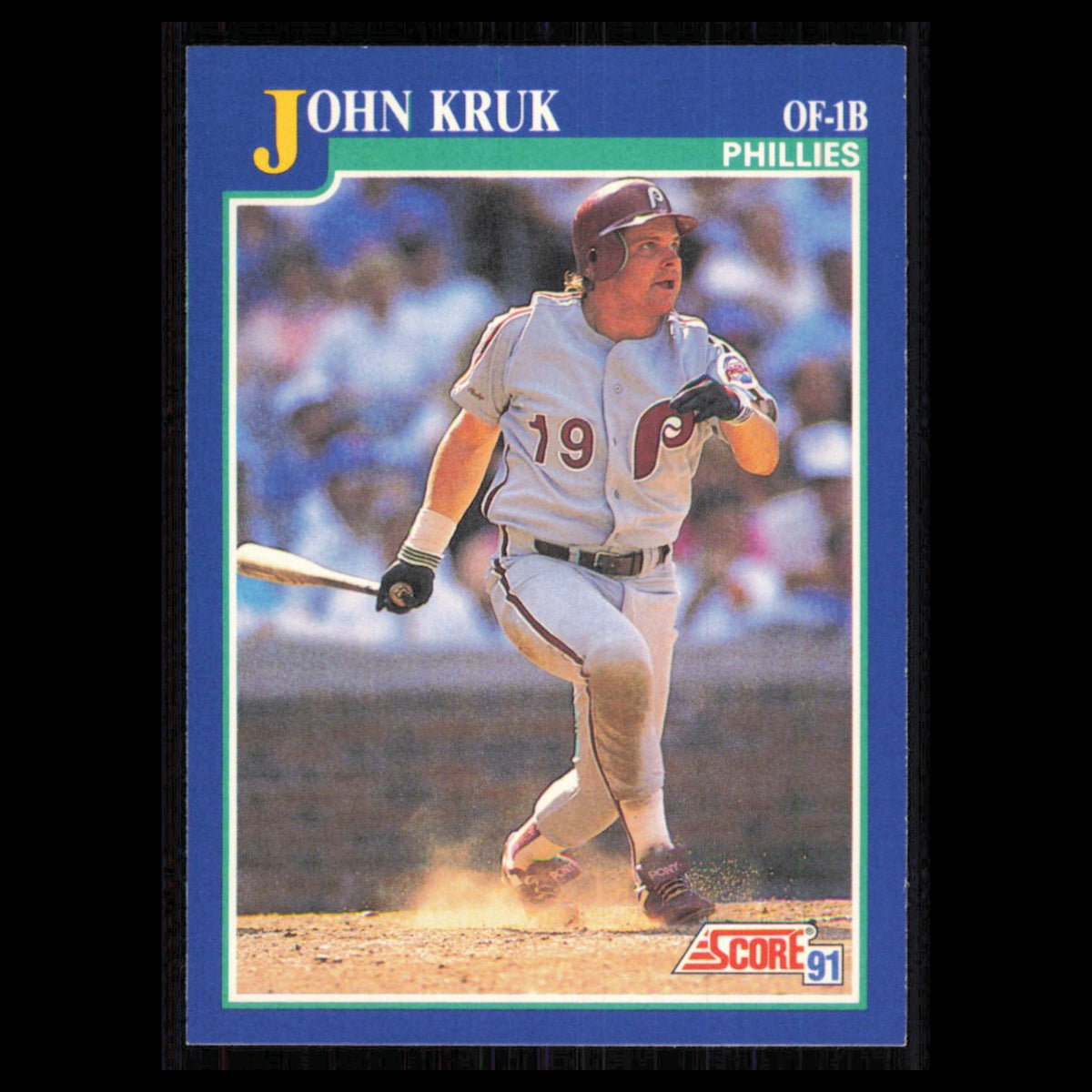 John Kruk #94 1991 Score Philadelphia Phillies Baseball Card MLB NM