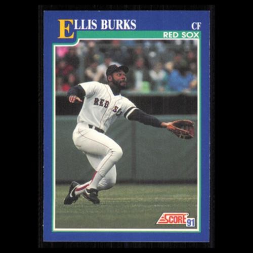 Ellis Burks #8 1991 Score Boston Red Sox Baseball Card MLB NM