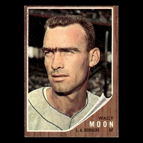 Wally Moon #190 1962 Topps Los Angeles Dodgers Baseball Card MLB EX