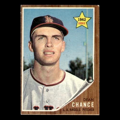 Dean Chance Rookie #194 1962 Topps Los Angeles Angels Baseball Card MLB EX