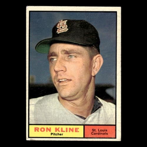 Ron Kline #127 1961 Topps St. Louis Cardinals Baseball Card MLB EX