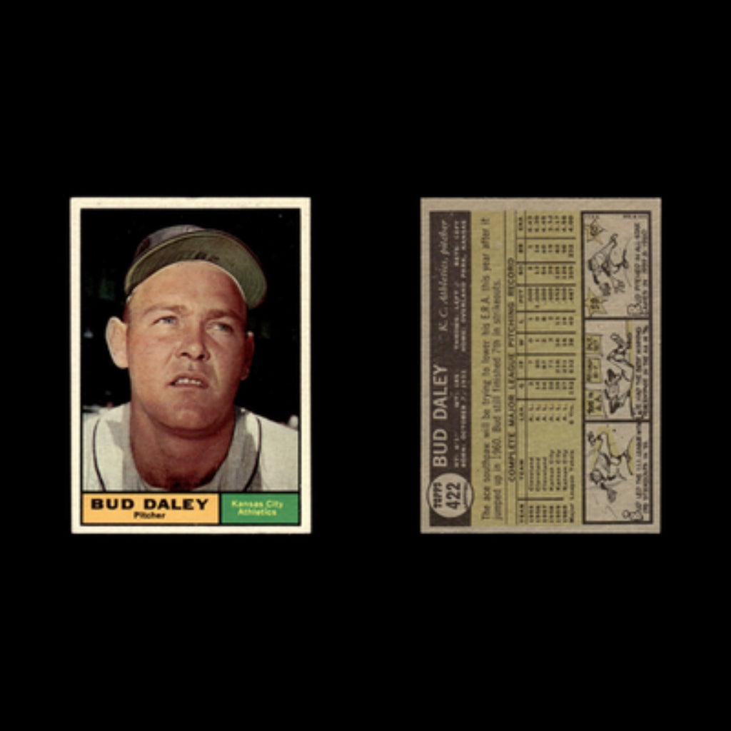 Bud Daley #422 1961 Topps Kansas City Athletics Baseball Card MLB EX