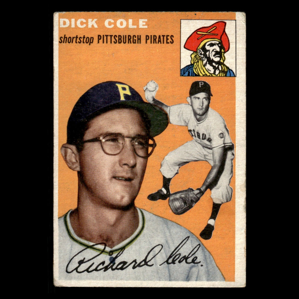 Dick Cole Rookie #84 1954 Topps Pittsburgh Pirates Baseball Card MLB EX