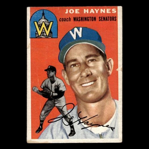 Joe Haynes #223 1954 Topps Washington Senators Baseball Card MLB EX