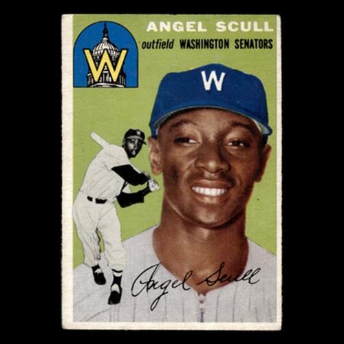 Angel Scull Rookie #204 1954 Topps Washington Senators Baseball Card MLB EX