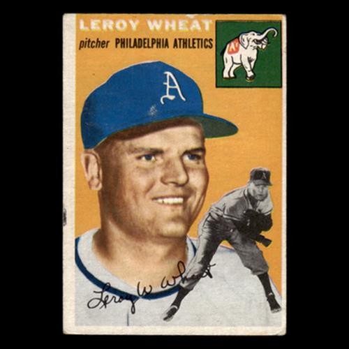 Leroy Wheat Rookie #244 1954 Topps Philadelphia Athletics Baseball Card MLB EX