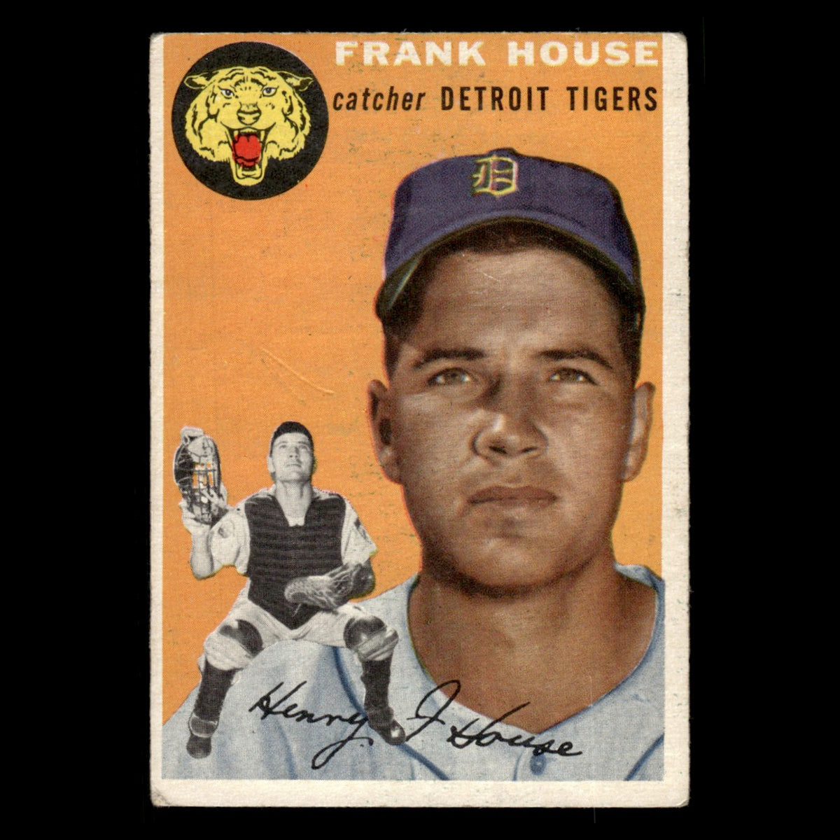 Frank House #163 1954 Topps Detroit Tigers Baseball Card MLB EX