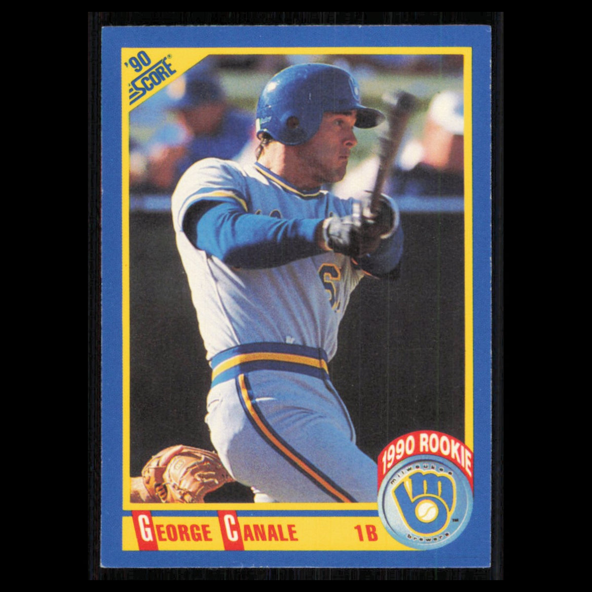 George Canale Rookie #656 1990 Score Milwaukee Brewers Baseball Card MLB NM
