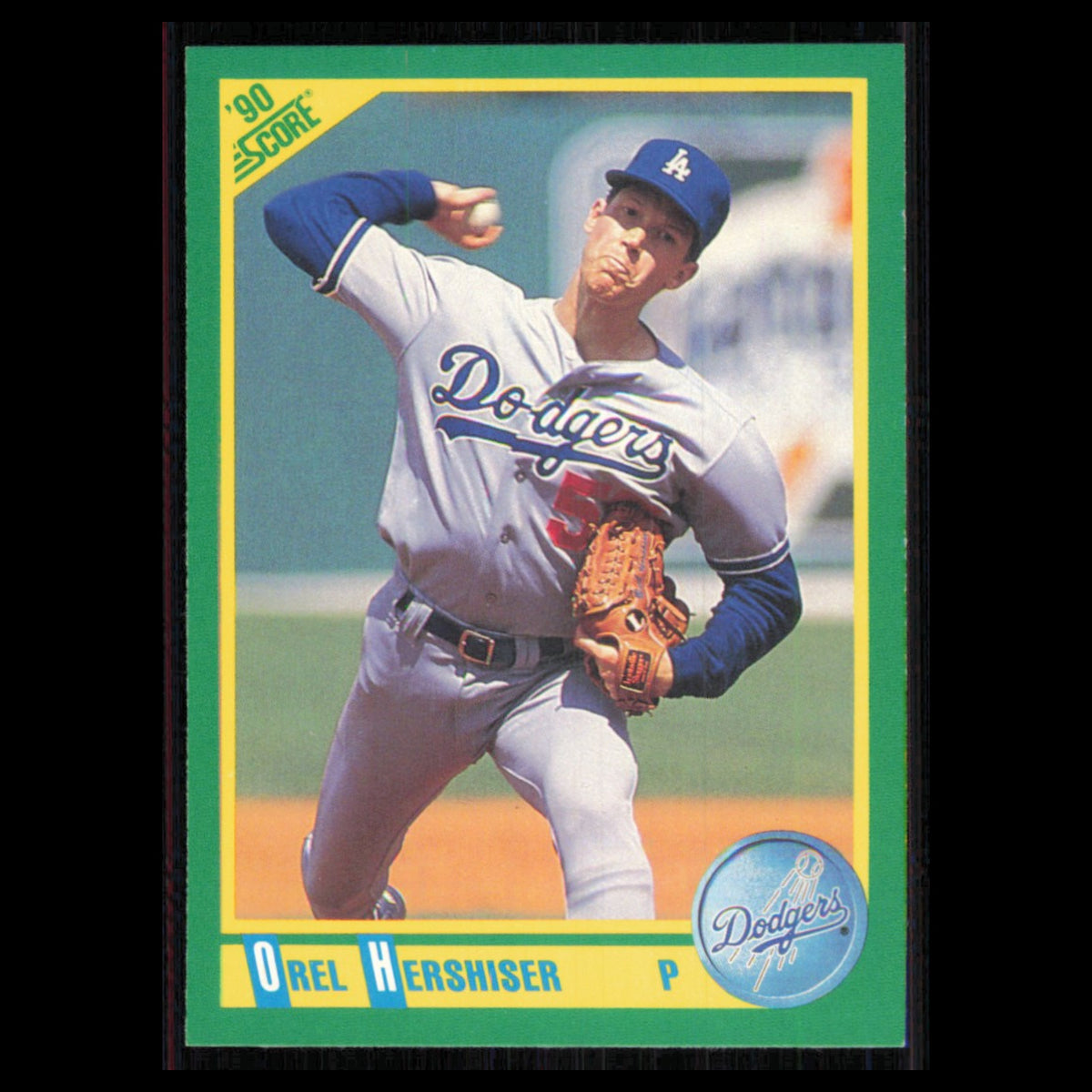 Orel Hershiser #50 1990 Score Los Angeles Dodgers Baseball Card MLB NM