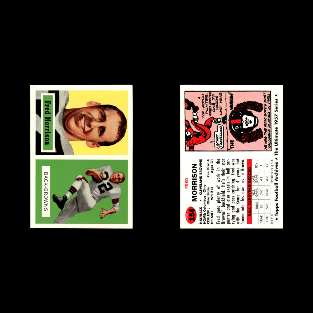 Fred Morrison #154 1994 Topps Football Archives 1957 Series Cleveland Browns NFL