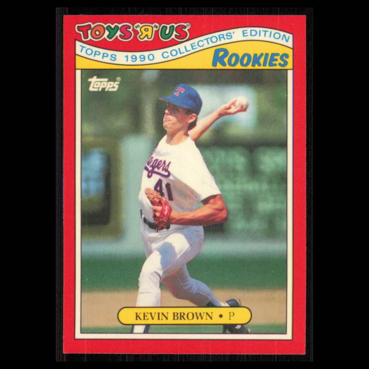 Kevin Brown Rookie #6 1990 Topps ToysRUs Rookies Texas Rangers Baseball Card MLB