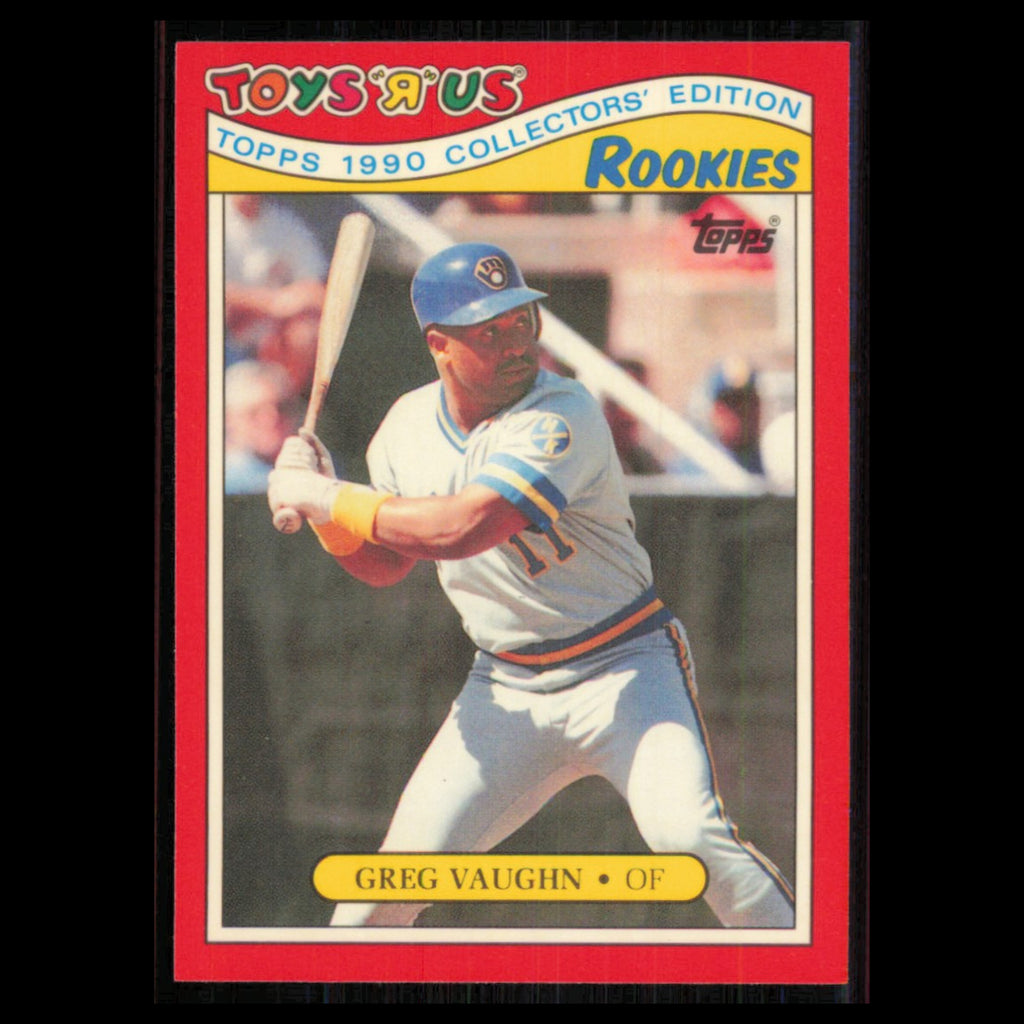 Greg Vaughn Rookie #27 1990 Topps ToysRUs Rookies Milwaukee Brewers Baseball MLB