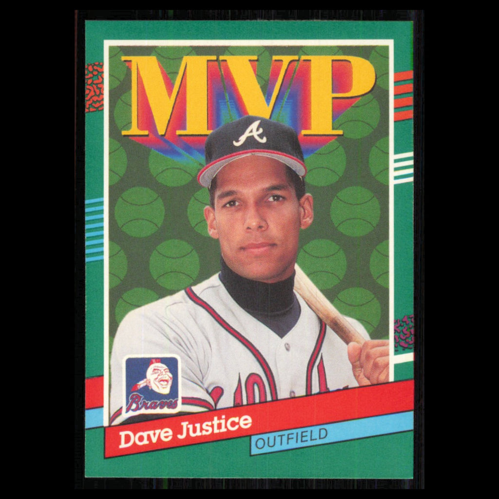 Dave Justice #402 1991 Donruss Atlanta Braves Baseball Card MLB NM