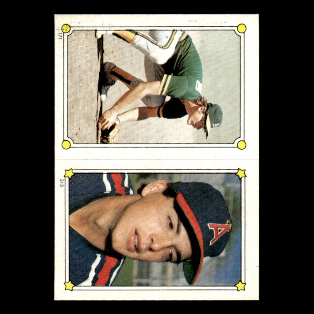 Wally Joyner/Carney Lansford #313/171 1987 Topps Stickers Baseball Card MLB NM
