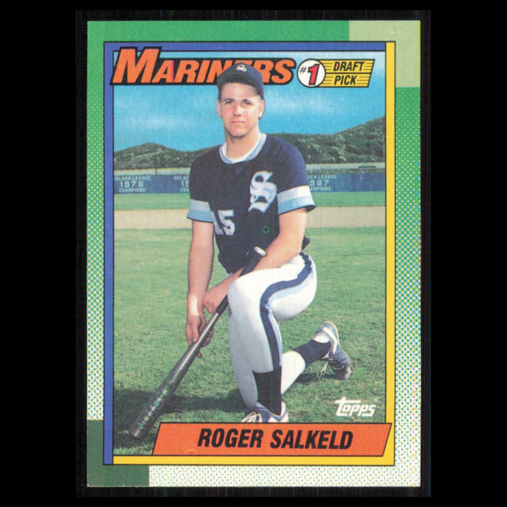 Roger Salkeld Rookie #44 1990 Topps Seattle Mariners Baseball Card MLB NM