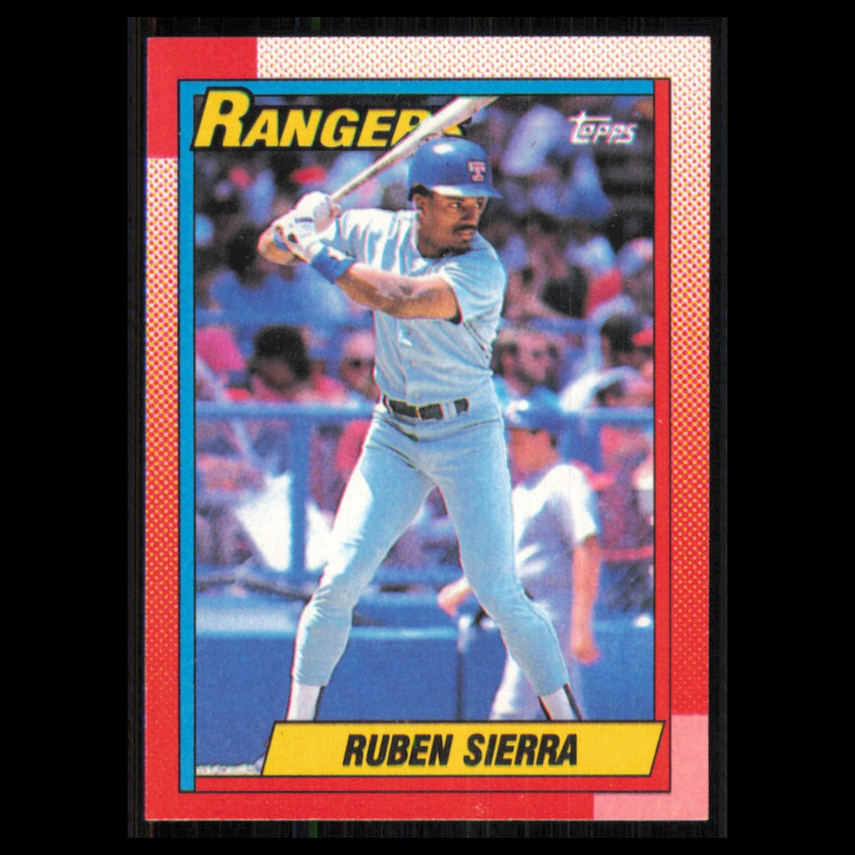Ruben Sierra #185 1990 Topps Texas Rangers Baseball Card MLB NM