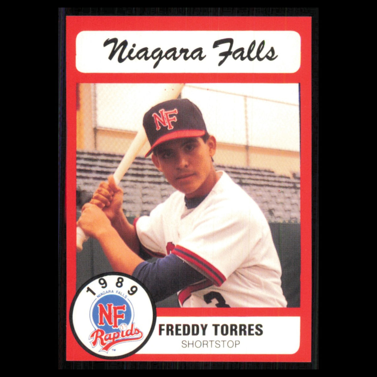Freddy Torres #22 1989 Bill Pucko Niagara Falls Rapids Baseball Card MLB NM