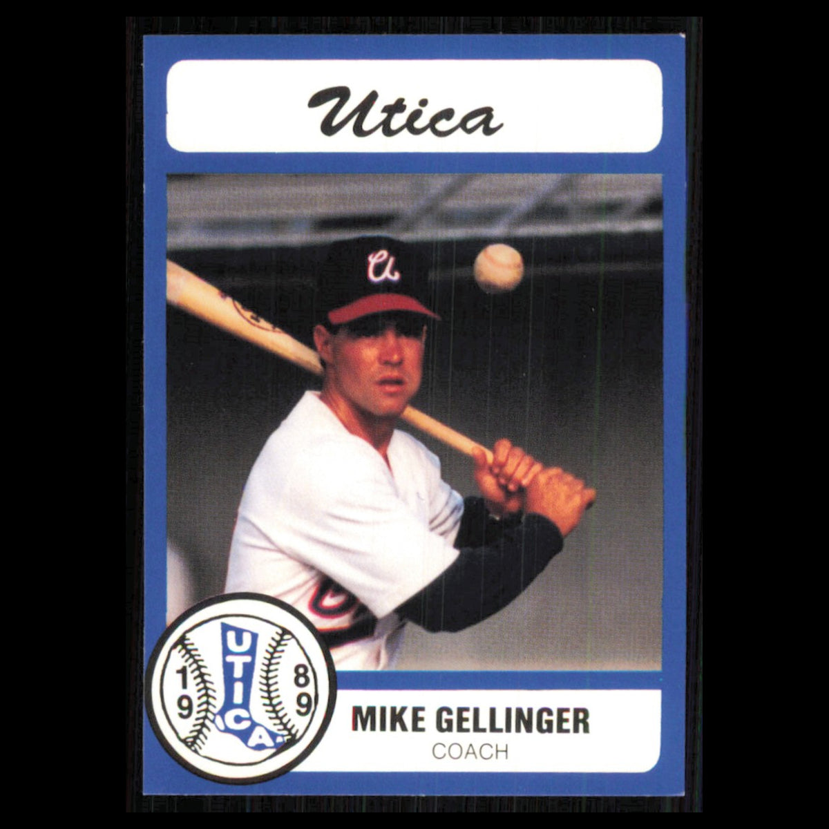 Mike Gellinger #30 1989 Bill Pucko Utica Blue Sox Baseball Card MLB NM