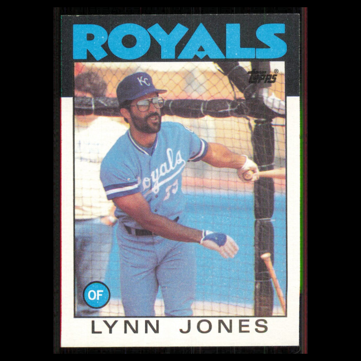 Lynn Jones #671 1986 Topps Kansas City Royals Baseball Card MLB NM