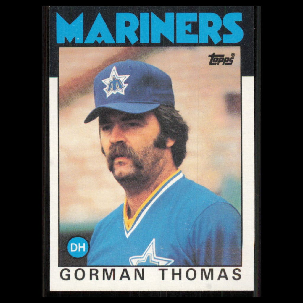Gorman Thomas #750 1986 Topps Seattle Mariners Baseball Card MLB NM