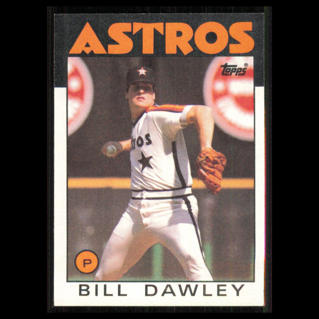Bill Dawley #376 1986 Topps Houston Astros Baseball Card MLB NM