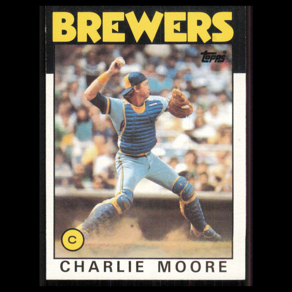 Charlie Moore #137 1986 Topps Milwaukee Brewers Baseball Card MLB NM