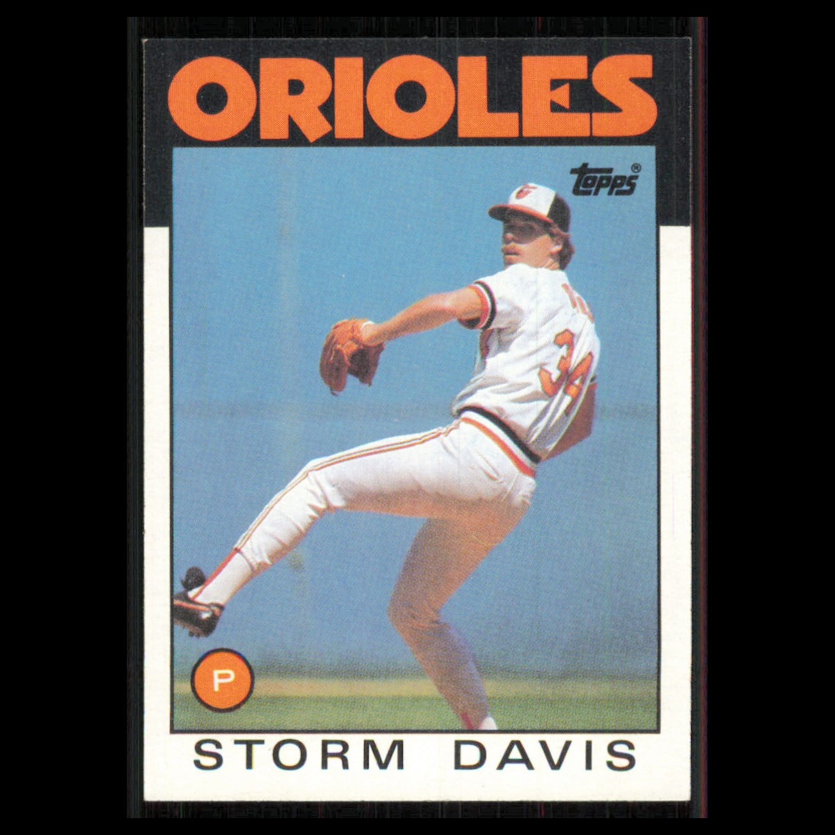 Storm Davis #469 1986 Topps Baltimore Orioles Baseball Card MLB NM