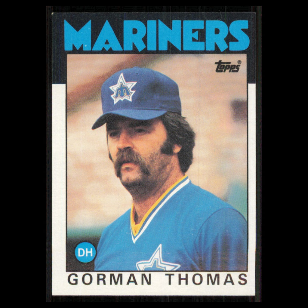 Gorman Thomas #750 1986 Topps Seattle Mariners Baseball Card MLB NM