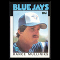 Rance Mulliniks #74 1986 Topps Toronto Blue Jays Baseball Card MLB NM