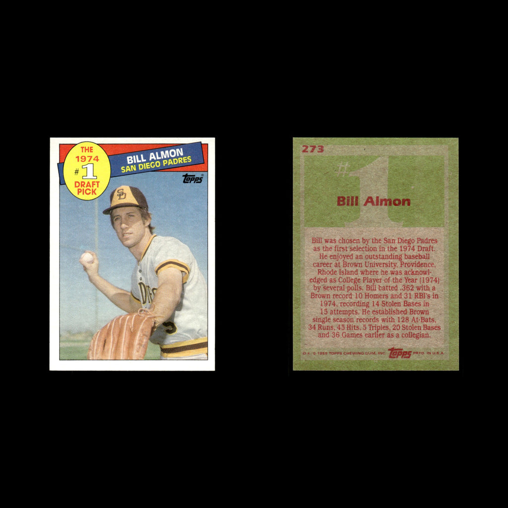 Bill Almon #273 1985 Topps San Diego Padres Baseball Card MLB NM