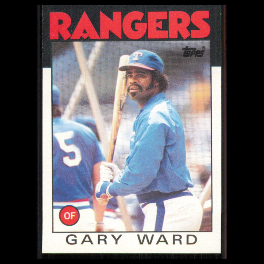 Gary Ward #105 1986 Topps Texas Rangers Baseball Card MLB NM