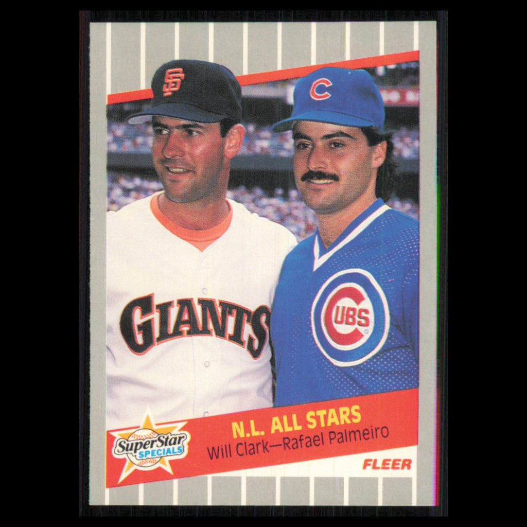 Will Clark/Rafael Palmeiro #631 1989 Fleer San Francisco Giants/Chicago Cubs MLB