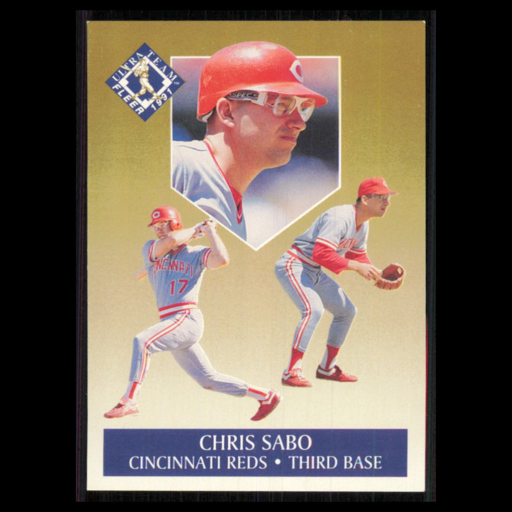 Chris Sabo #9 1991 Fleer Ultra Cincinnati Reds Baseball Card MLB NM