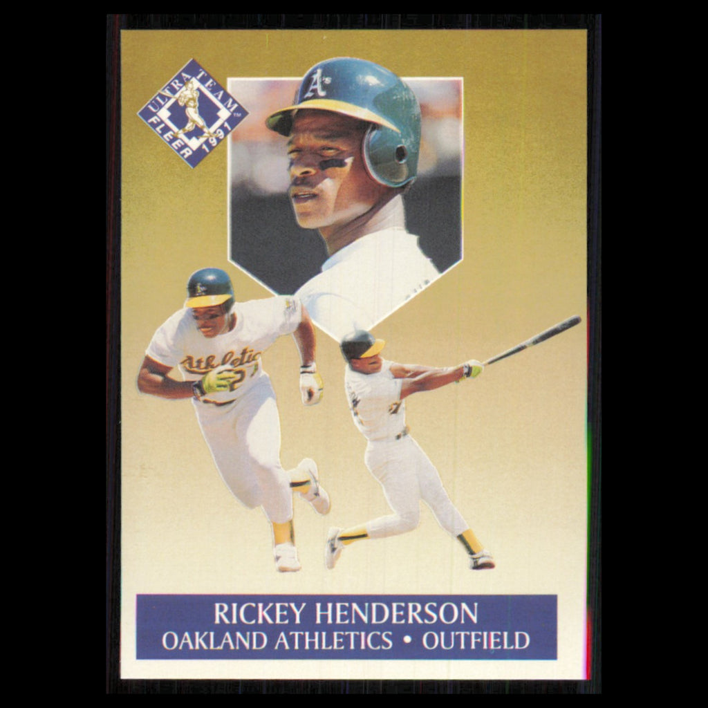 Rickey Henderson #5 1991 Fleer Ultra Oakland Athletics Baseball Card MLB NM
