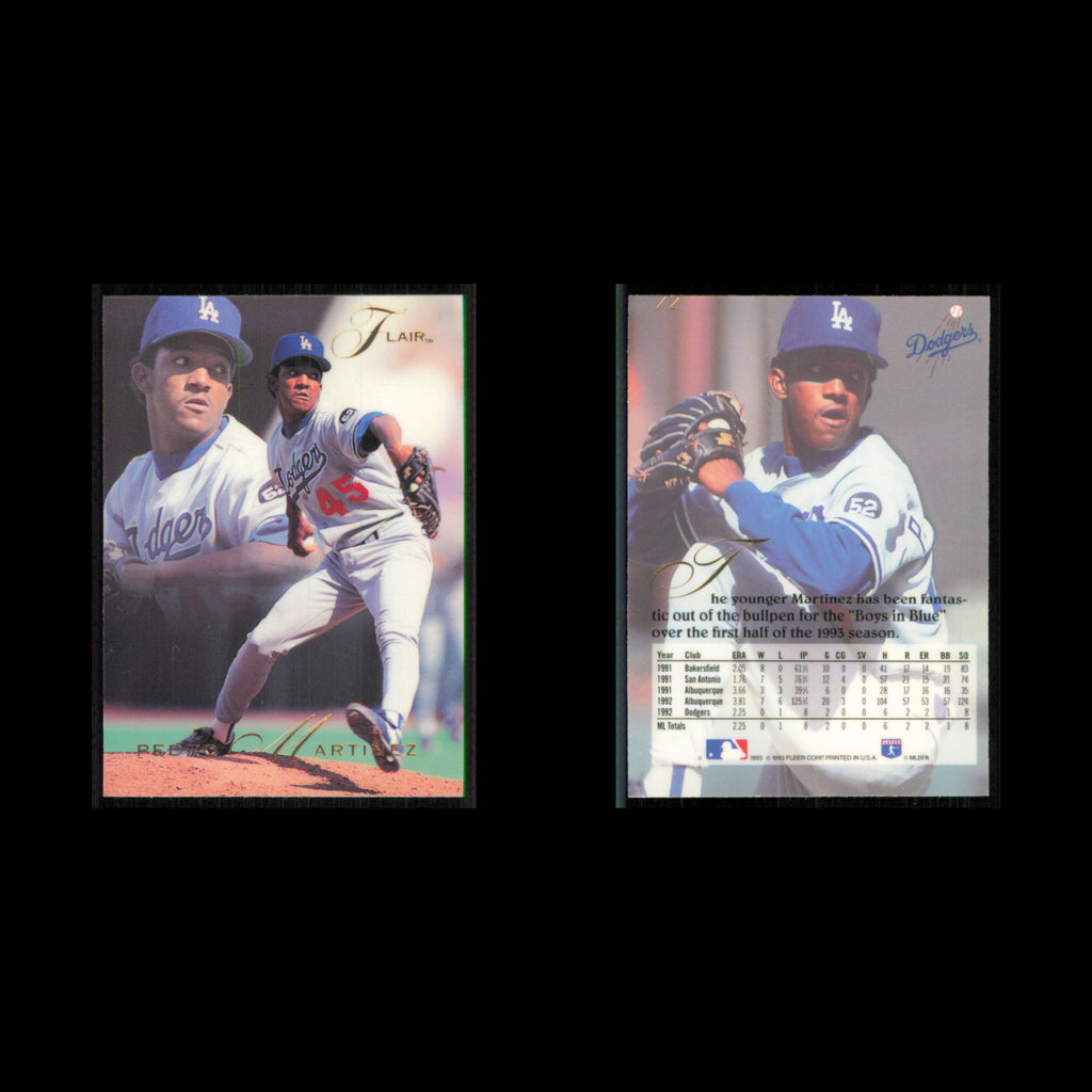 Pedro Martinez #12 1993 Flair Los Angeles Dodgers Baseball Card MLB NM