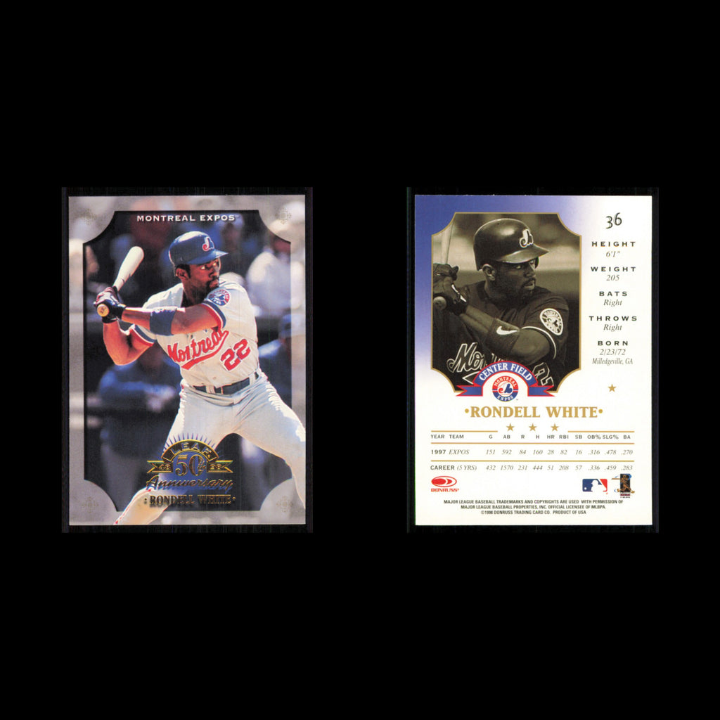 Rondell White #36 1998 Leaf Montreal Expos Baseball Card MLB NM