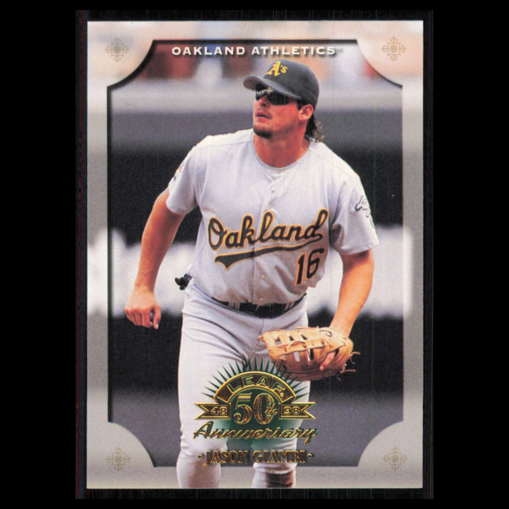 Jason Giambi #4 1998 Leaf Oakland Athletics Baseball Card MLB NM