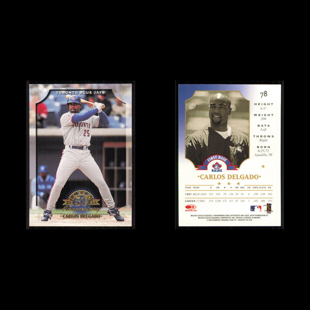 Carlos Delgado #78 1998 Leaf Toronto Blue Jays Baseball Card MLB NM