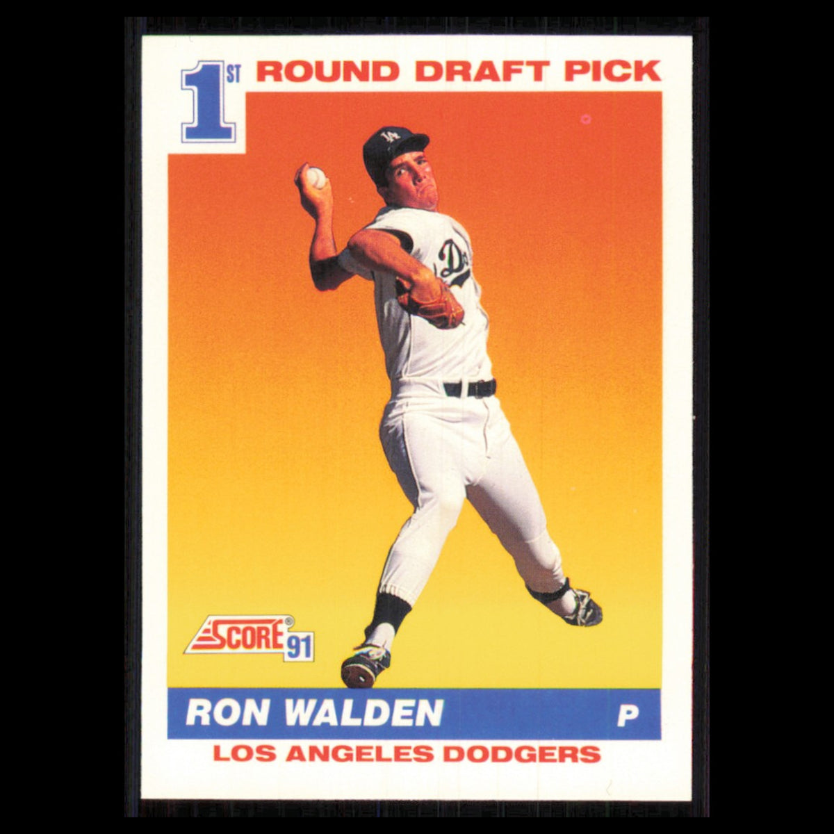 Ronnie Walden Rookie #679 1991 Score Los Angeles Dodgers Baseball Card MLB NM