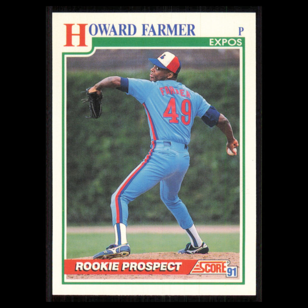 Howard Farmer Rookie #718 1991 Score Montreal Expos Baseball Card MLB NM