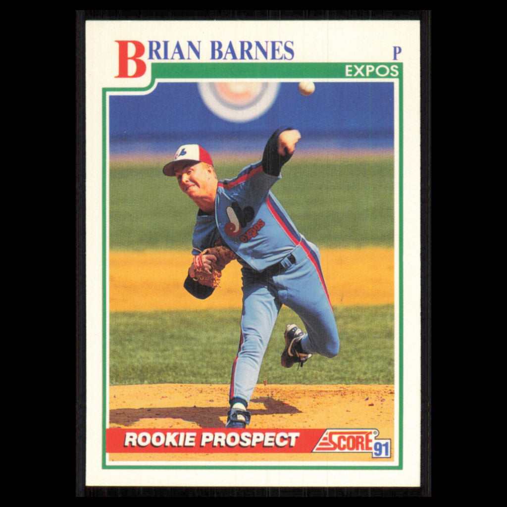 Brian Barnes Rookie #708 1991 Score Montreal Expos Baseball Card MLB NM