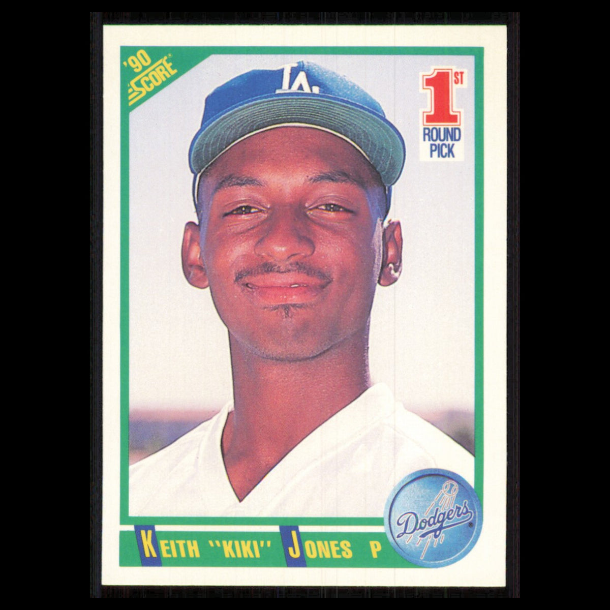 Keith Kiki Jones Rookie #676 1990 Score Los Angeles Dodgers Baseball Card MLB NM