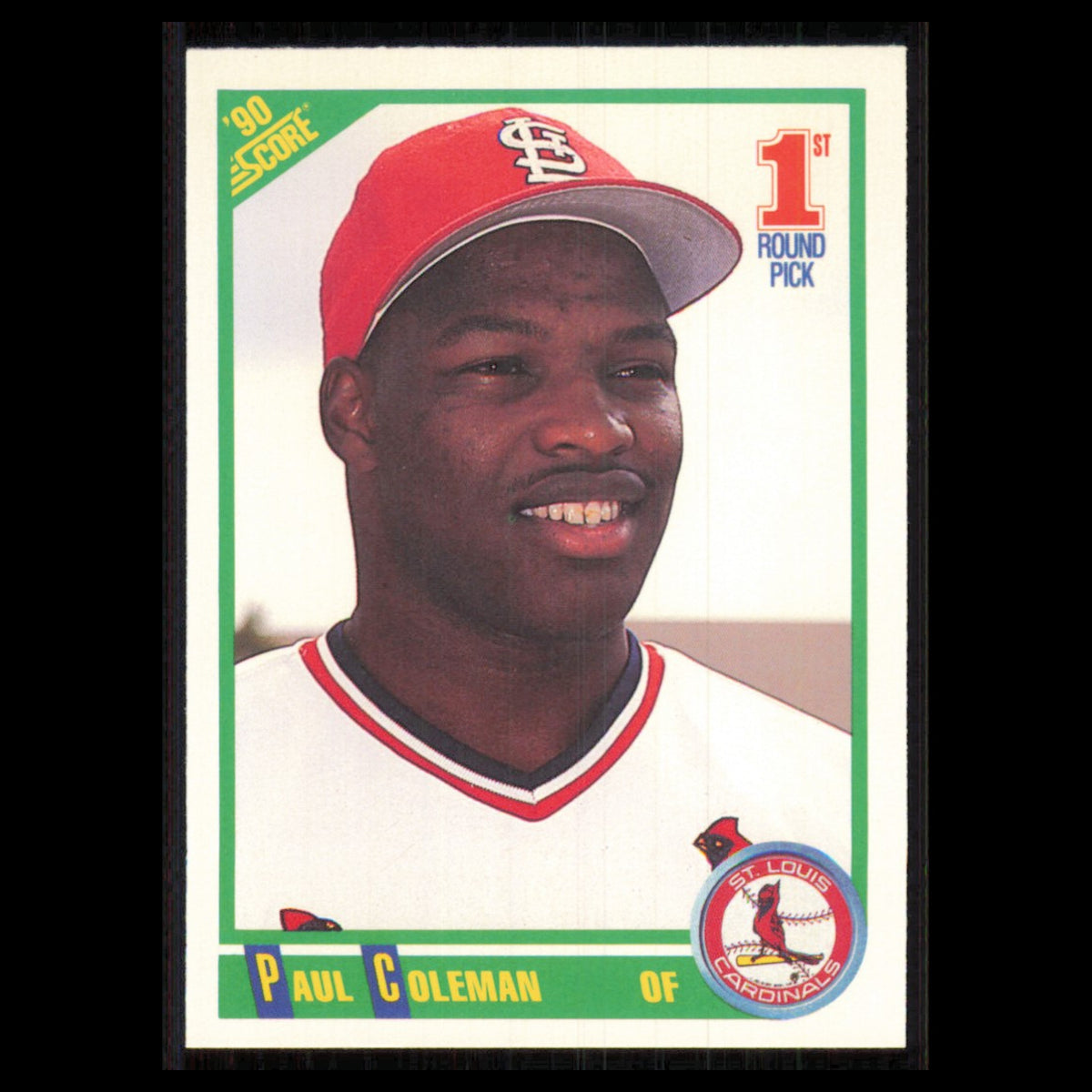 Paul Coleman Rookie #662 1990 Score St. Louis Cardinals Baseball Card MLB NM