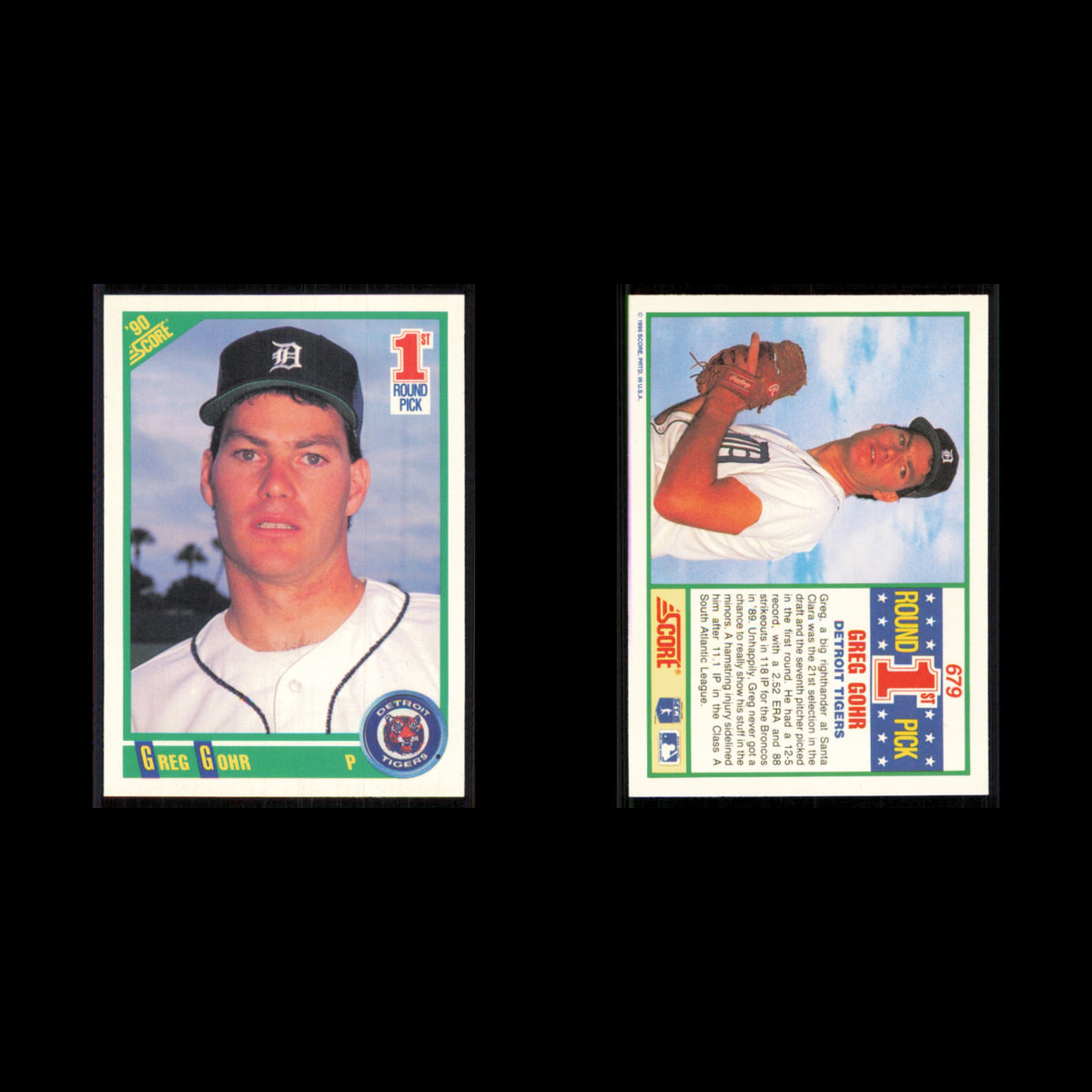 Greg Gohr Rookie #679 1990 Score Detroit Tigers Baseball Card MLB NM