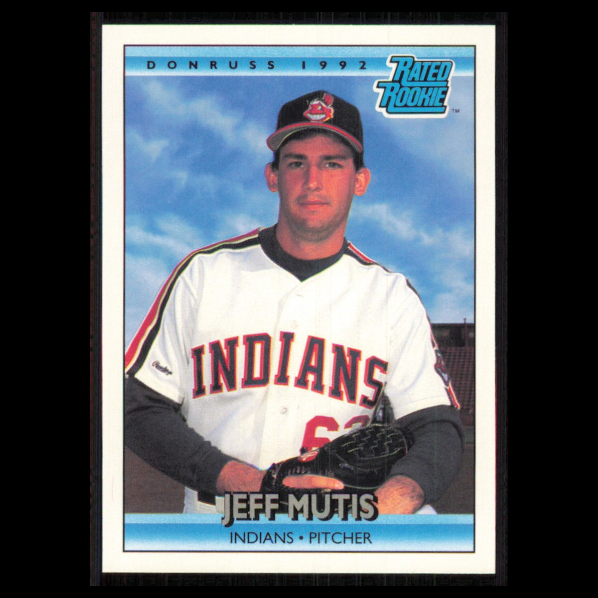 Jeff Mutis Rookie #411 1992 Donruss Cleveland Indians Baseball Card MLB NM