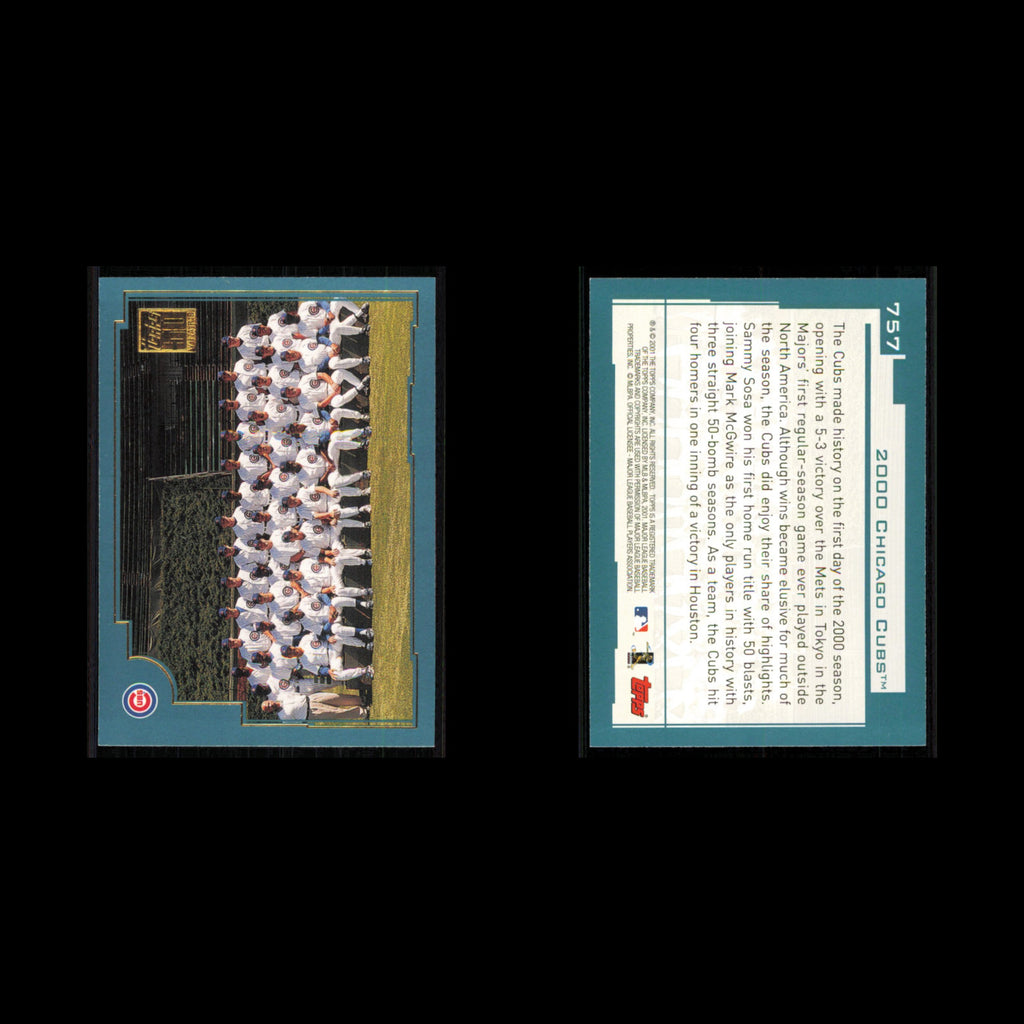 Team Card #757 2001 Topps Chicago Cubs Baseball Card MLB NM
