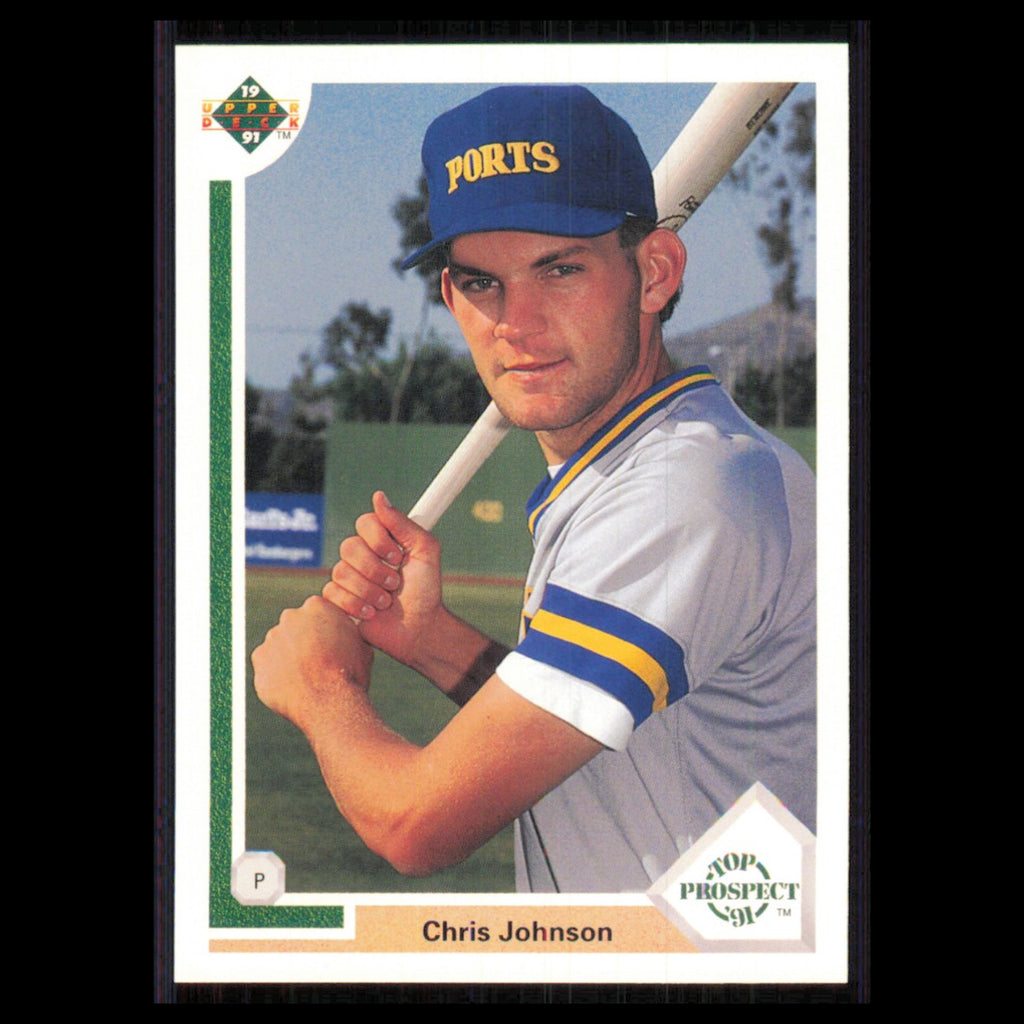 Chris Johnson Rookie #56 1991 Upper Deck Milwaukee Brewers Baseball Card MLB NM